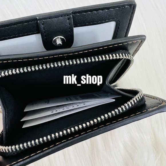 COACH Tartar Plaid Print Snap Wallet - Picture 9 of 16